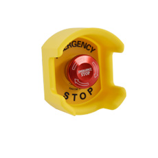 Emergency stop switch with protective cover